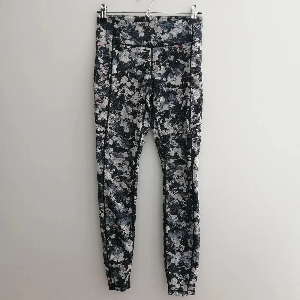 Lululemon Speed Up Tights 28 Inch Leggings with Pockets Spring Bloom Size 6